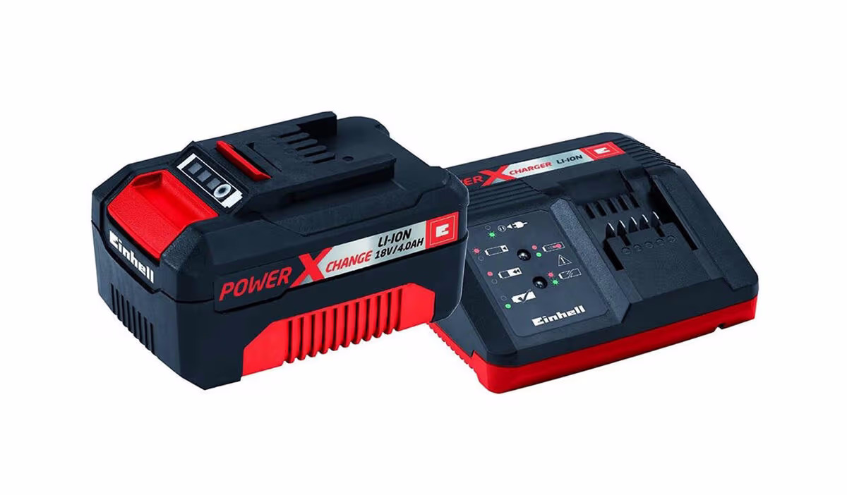 Einhell – EIN 18V 4, 0Ah PXC Starter Kit 1 Akkus / Ladegeräte – Diverses Staubsauger Zubehör – schwarz / rot