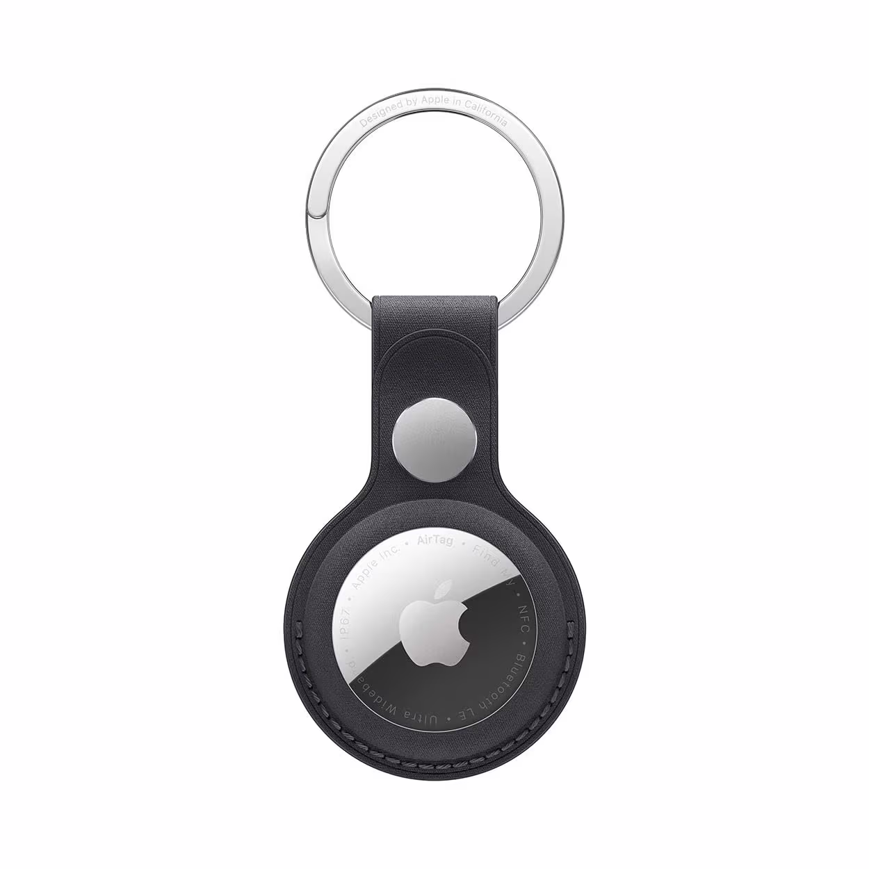 Image of Apple AirTag FineWoven Key Ring Black – Keyfinder/Selfie Stick/Gadgets