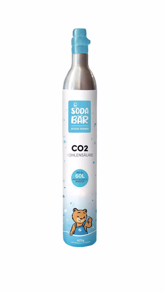 Sodabär CO2-Zylinder 425g (60 l) Universal – Wassersprudler Zubehör