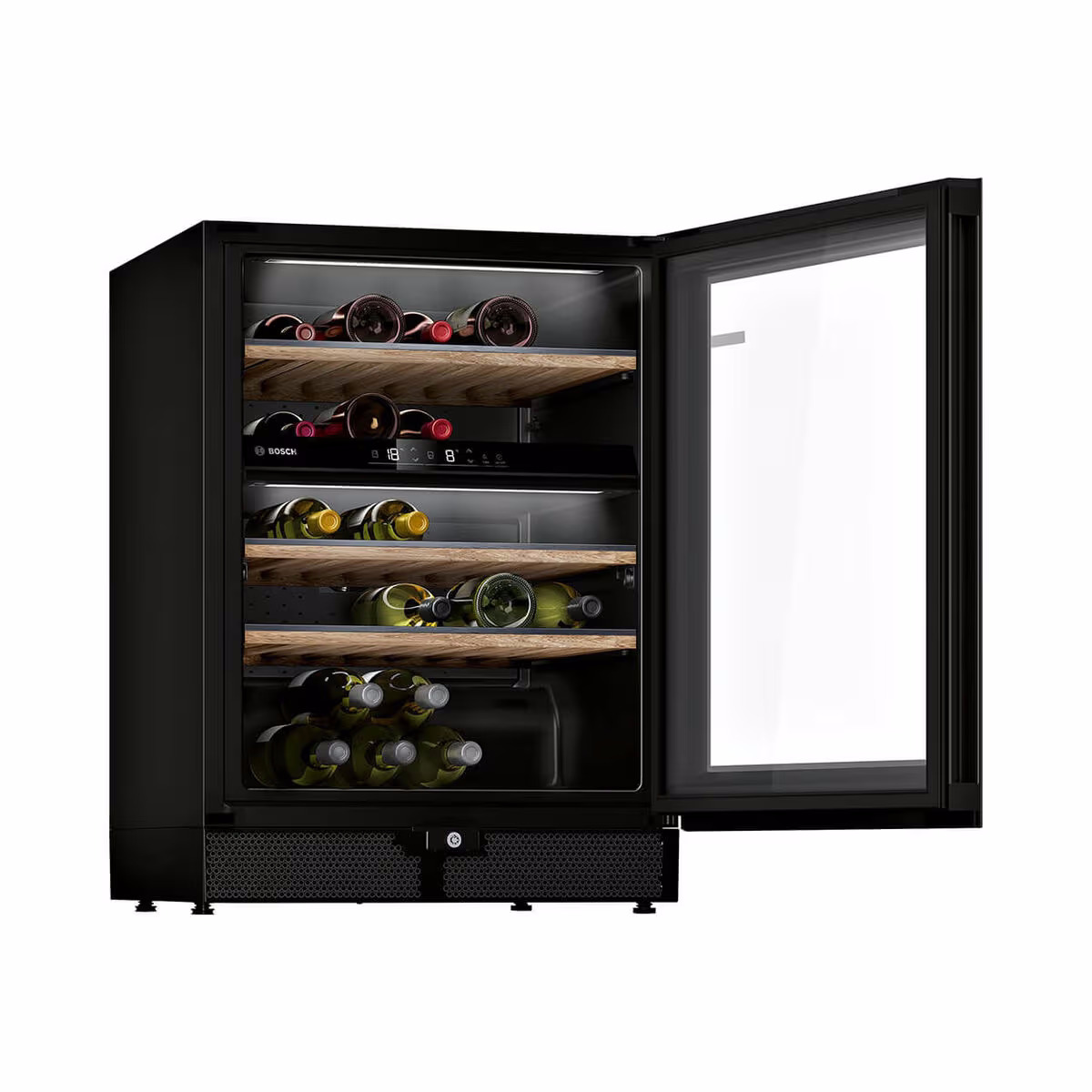 Bosch KWK16ABGB Weinkühlschrank – Weinkühlschrank freistehend – schwarz