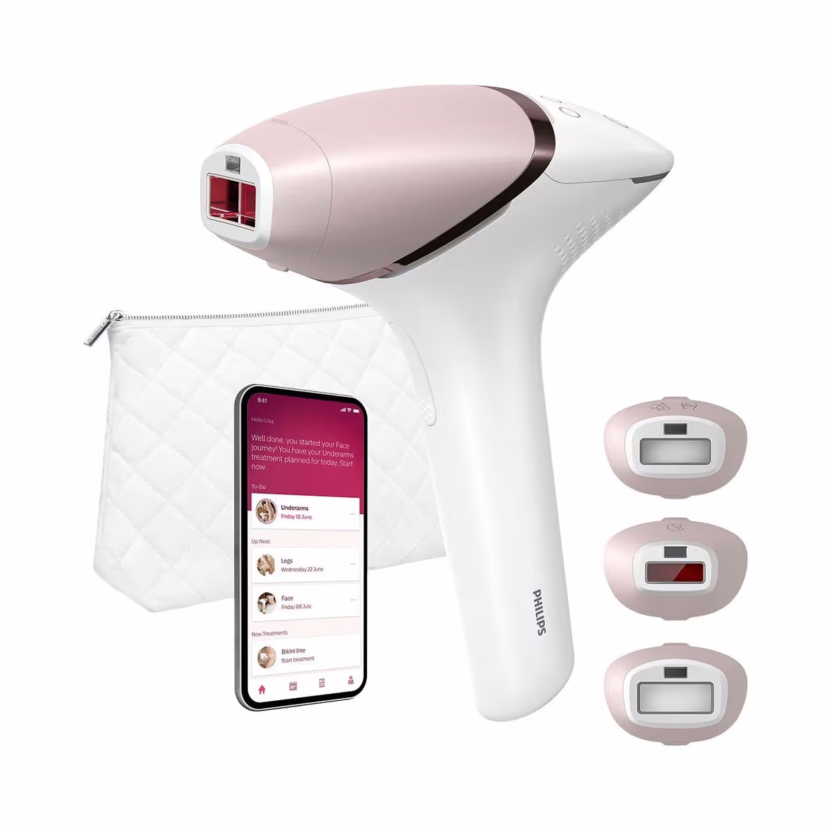 Philips Lumea IPL 9000 Series BRI955/01 Haarentfernung IPL – IPL Gerät/IPL Haarentfernung – weiss / roségold