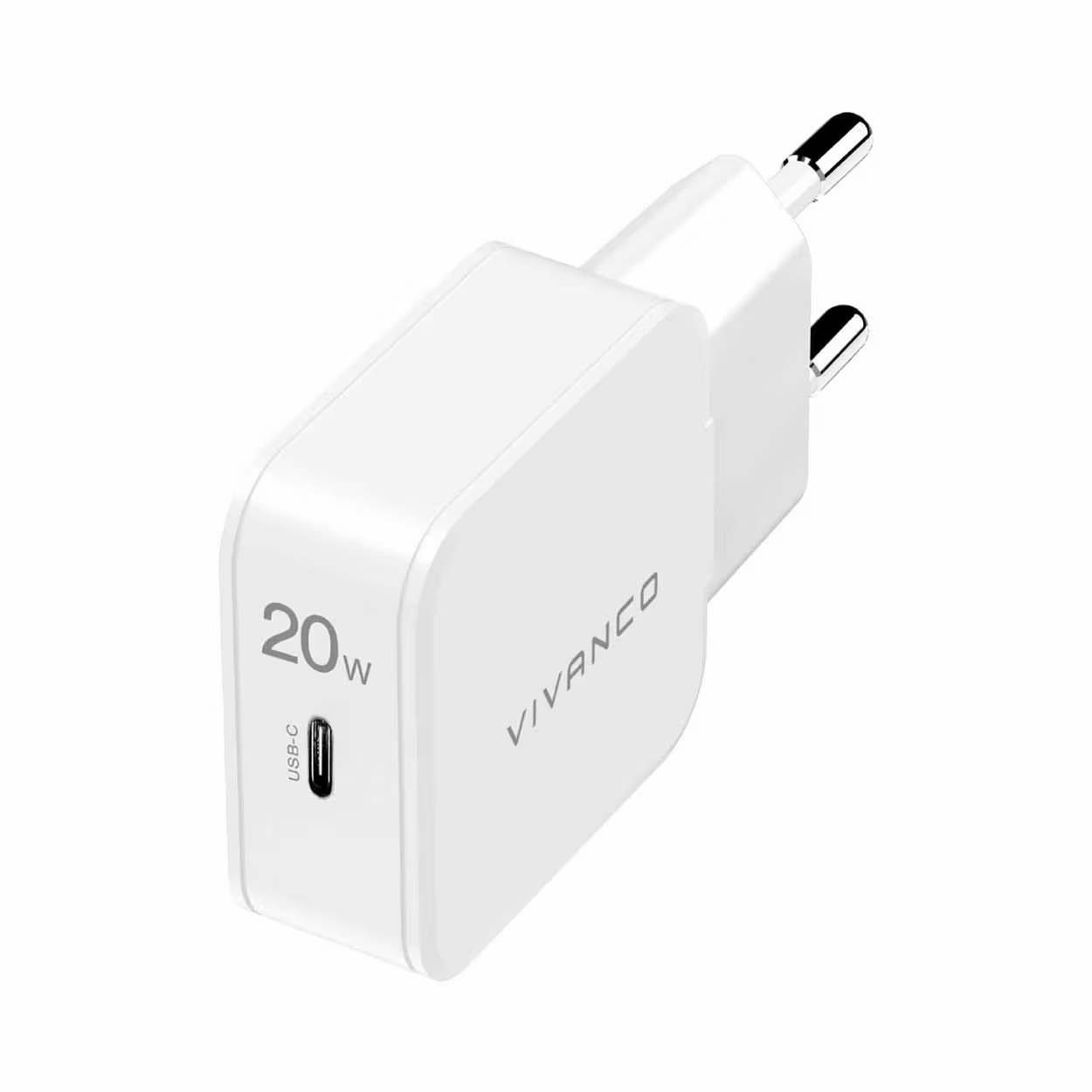 Image of Vivanco Wall charger PD 20W - slim 1x USB-C Ultraflaches 20-W-Ladegerät – USB C Kabel/Adapter/Ladegerät – weiss