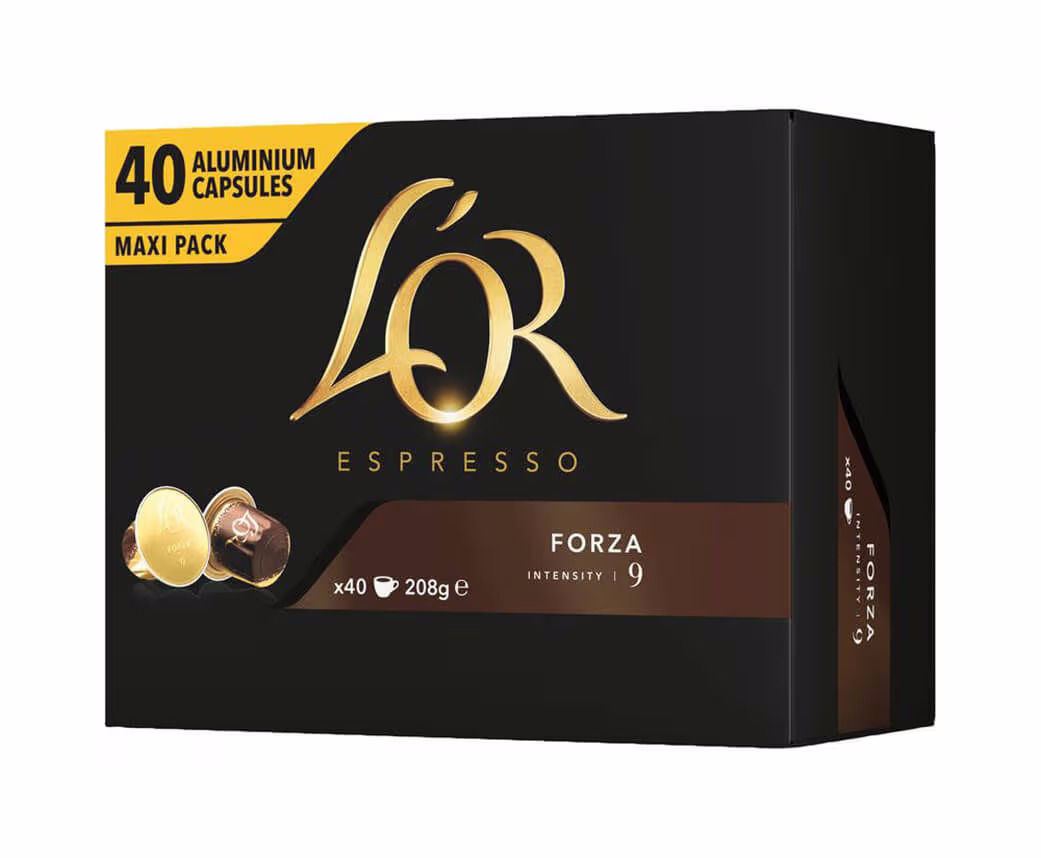 Image of L'OR Espresso 9 Forza Kaffeekapseln – Nespresso Kapseln