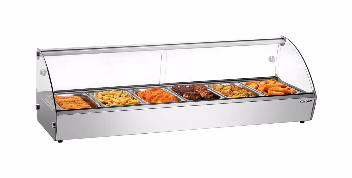 Bartscher Heisse Aufsatzvitrine 6x GN 1/3 – Gastro Inventar/Gastro Einrichtungen – edelstahl