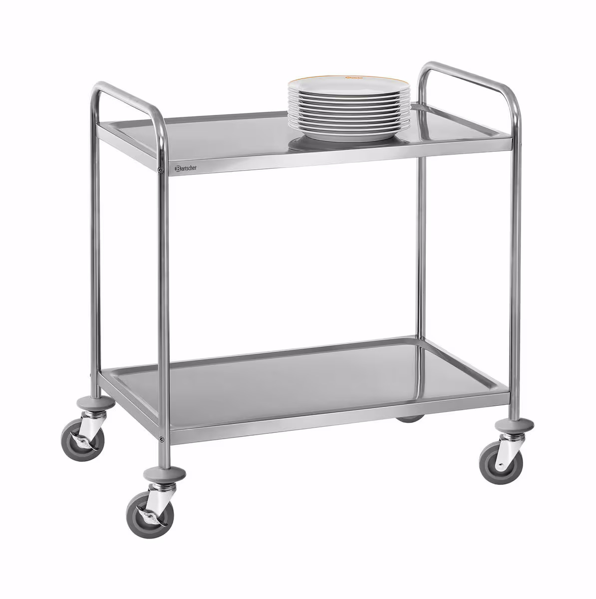 Bartscher Servier-/Transportwagen TS200 - 2 Borde – Gastro Inventar/Gastro Einrichtungen – grau