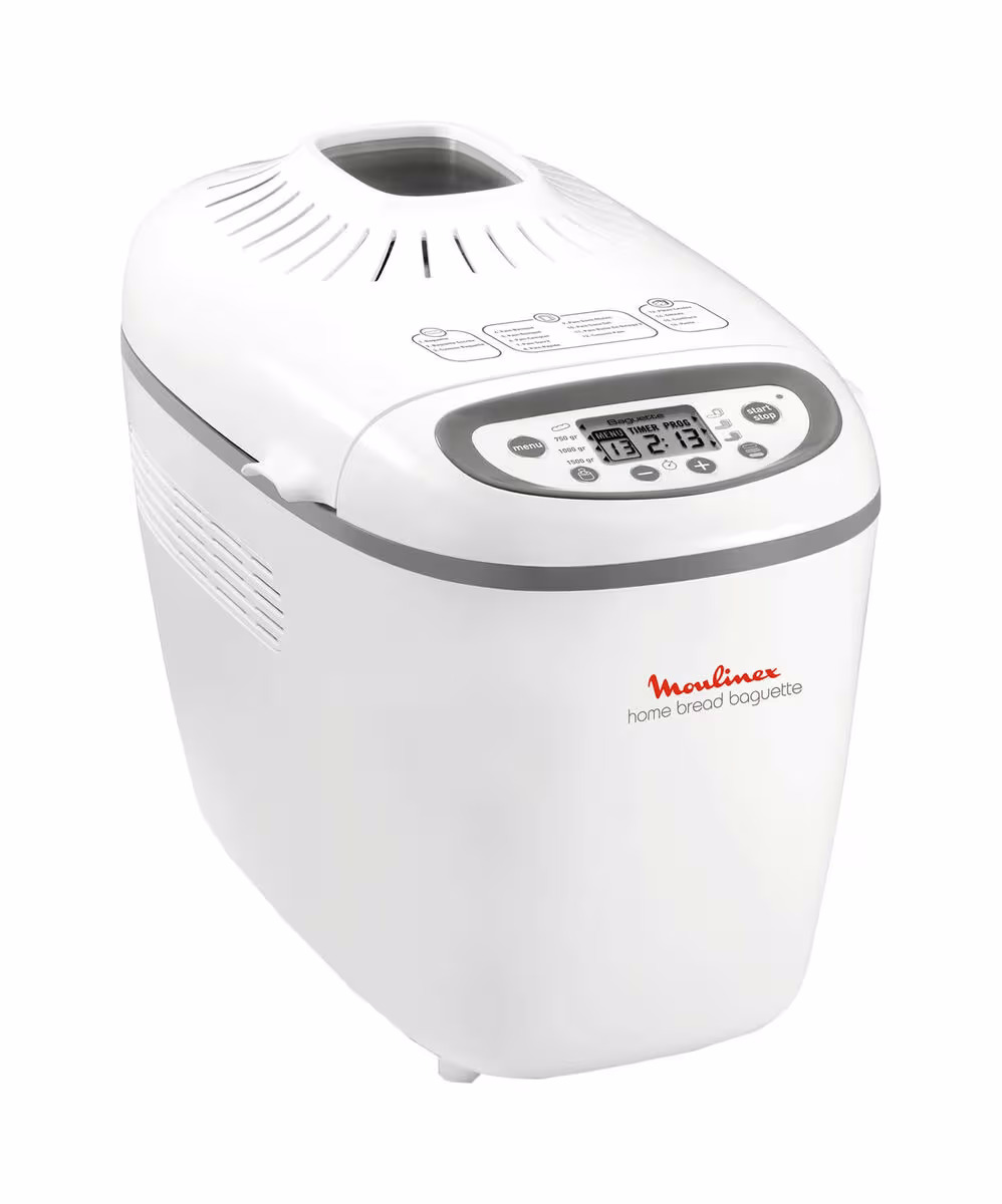 Moulinex Home Bread Baguette Brotbackmaschine – Brotbackautomat/Brotbackmaschine – weiss