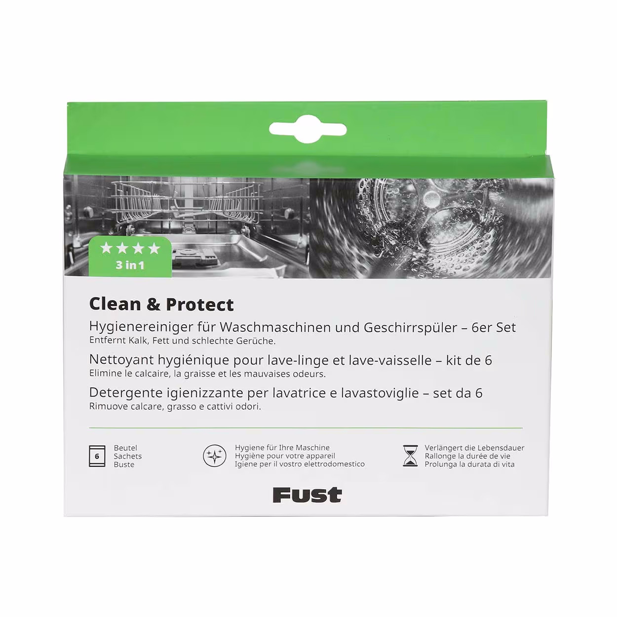 Fust Clean & Protect 6er Set Entkalker – Geräte Reinigungsmittel/Entkalker