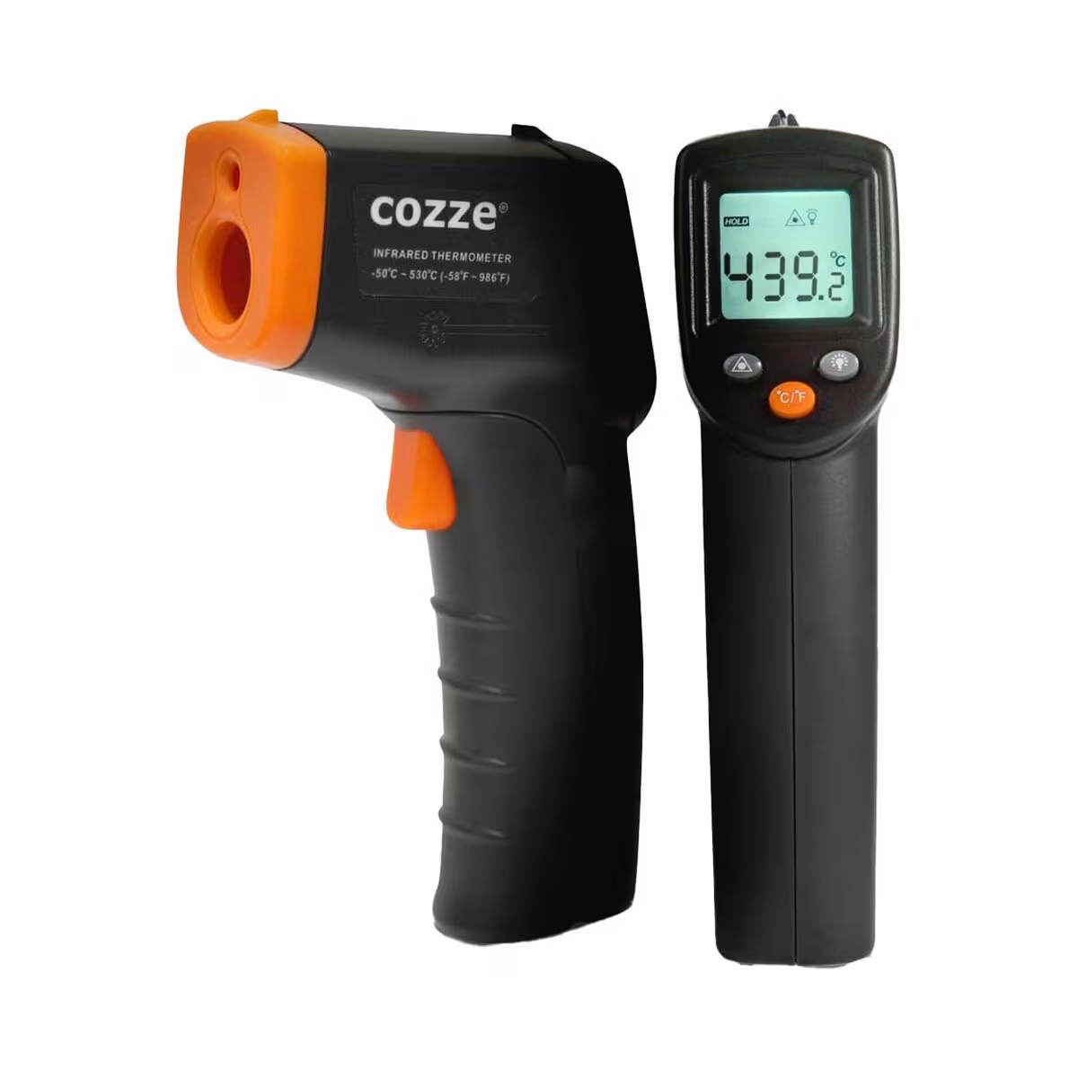 Image of Cozze 90340 Infrarot-Thermometer – Grill Ablage/Grill Rollwagen/Grill Erweiterung – schwarz