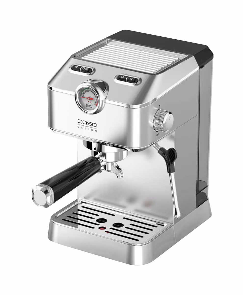 Image of Caso Espresso Gourmet Espressomaschine – Siebträgermaschine/Espressomaschine – silber