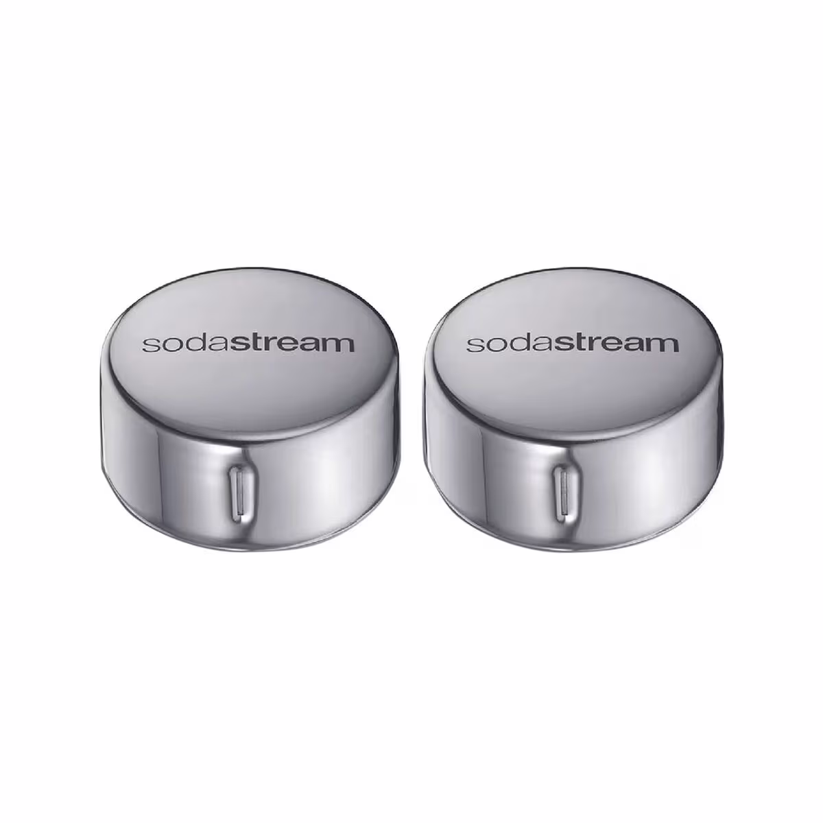 Image of Sodastream Ersatzdeckel Edelstahl, 1 L Glaskaraffe DUO & E-DUO (2 Stk.) – Wassersprudler Zubehör