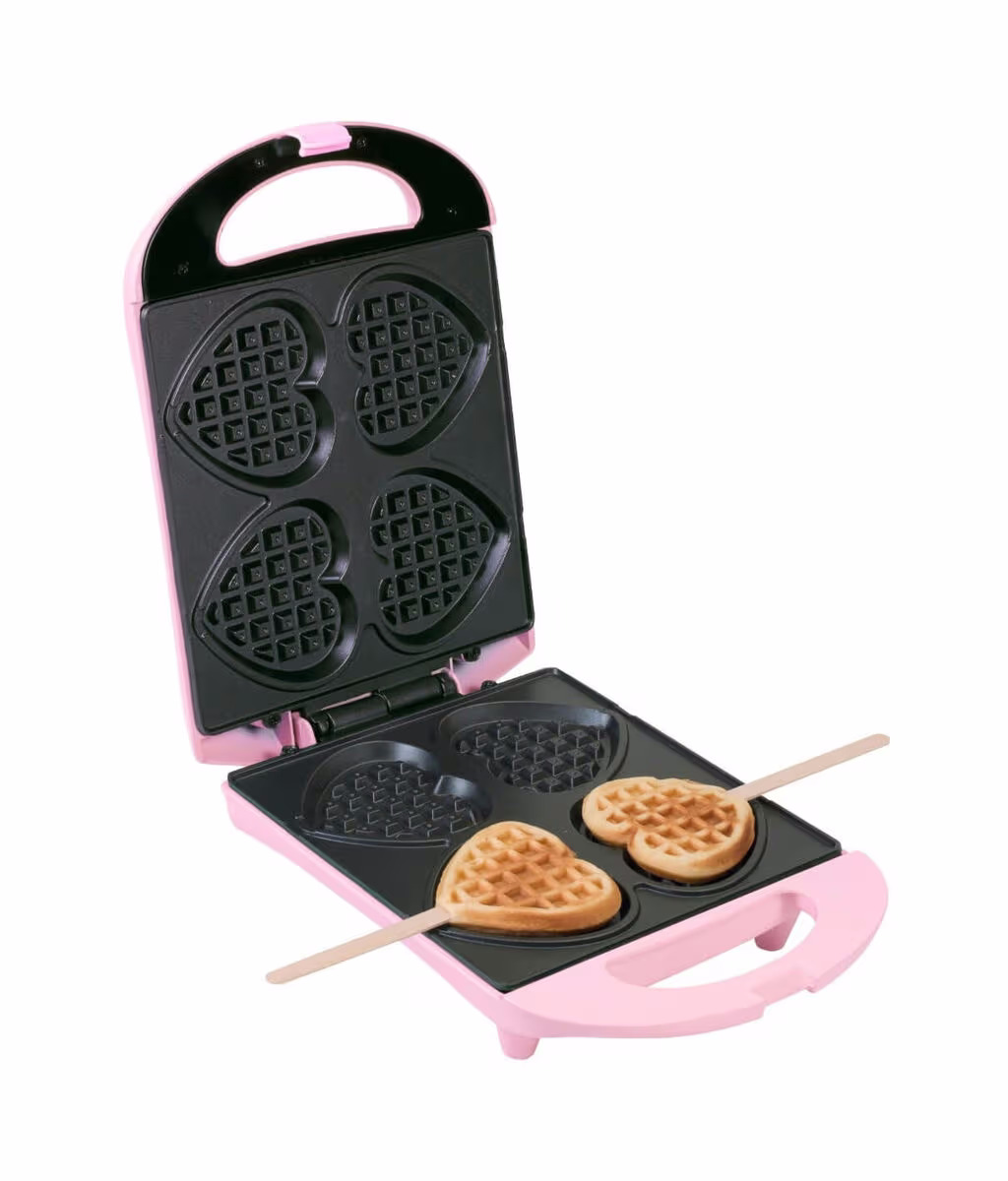 Bestron DSW271P Herzwaffelautomat – Waffeleisen/Brezeleisen – pink