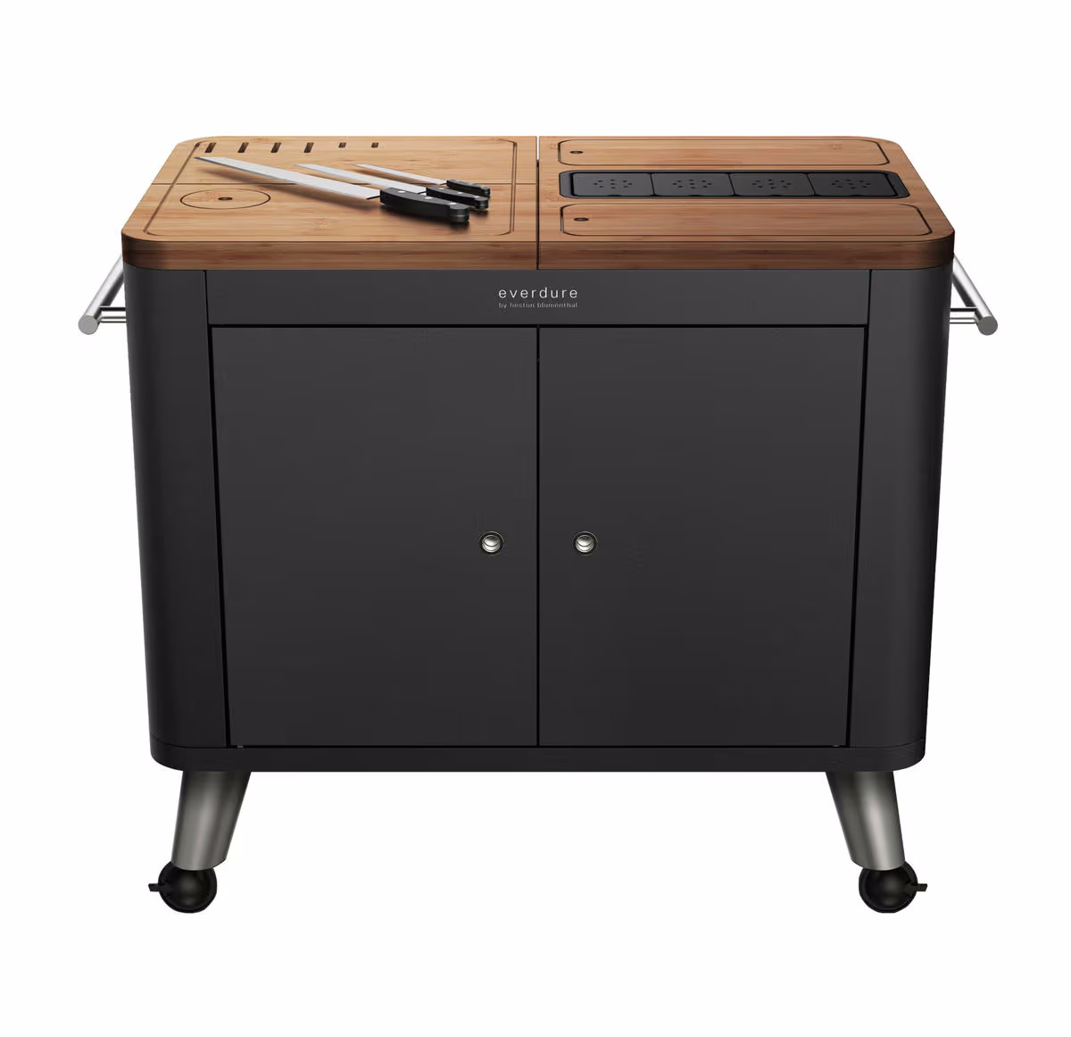 Everdure Mobile Outdoor Küche anthrazit Mobile Outdoor-Küche anthrazit – Gasgrill – schwarz