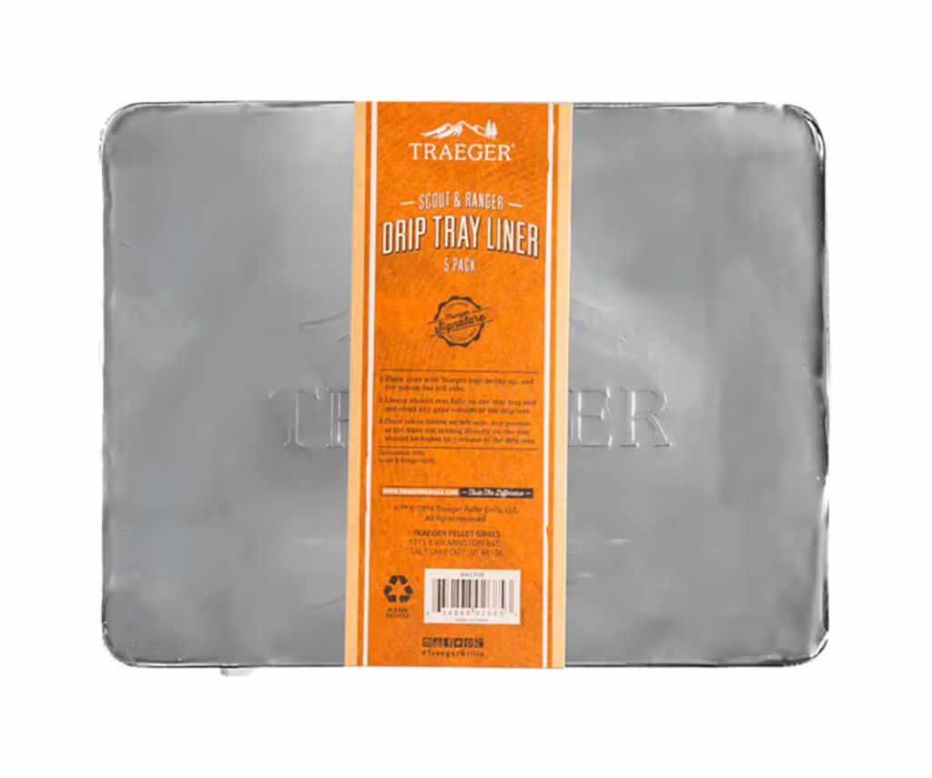 Traeger Drip Tray Liner Ranger/Scout 5er Pack Einsatz für Fettauffangblech – Grillschale/Grillpfanne/Grillgeschirr