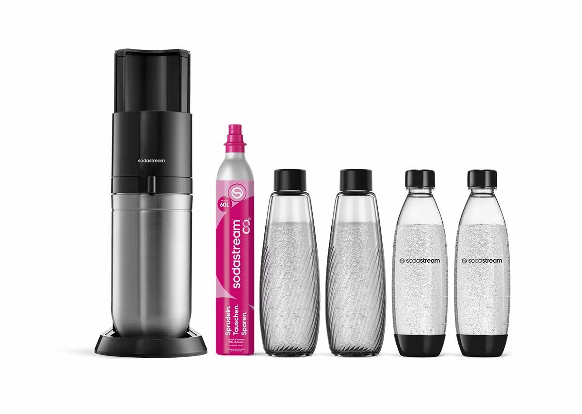 Image of Sodastream DUO schwarz Mega Pack (4x1L Flaschen) Wassersprudler