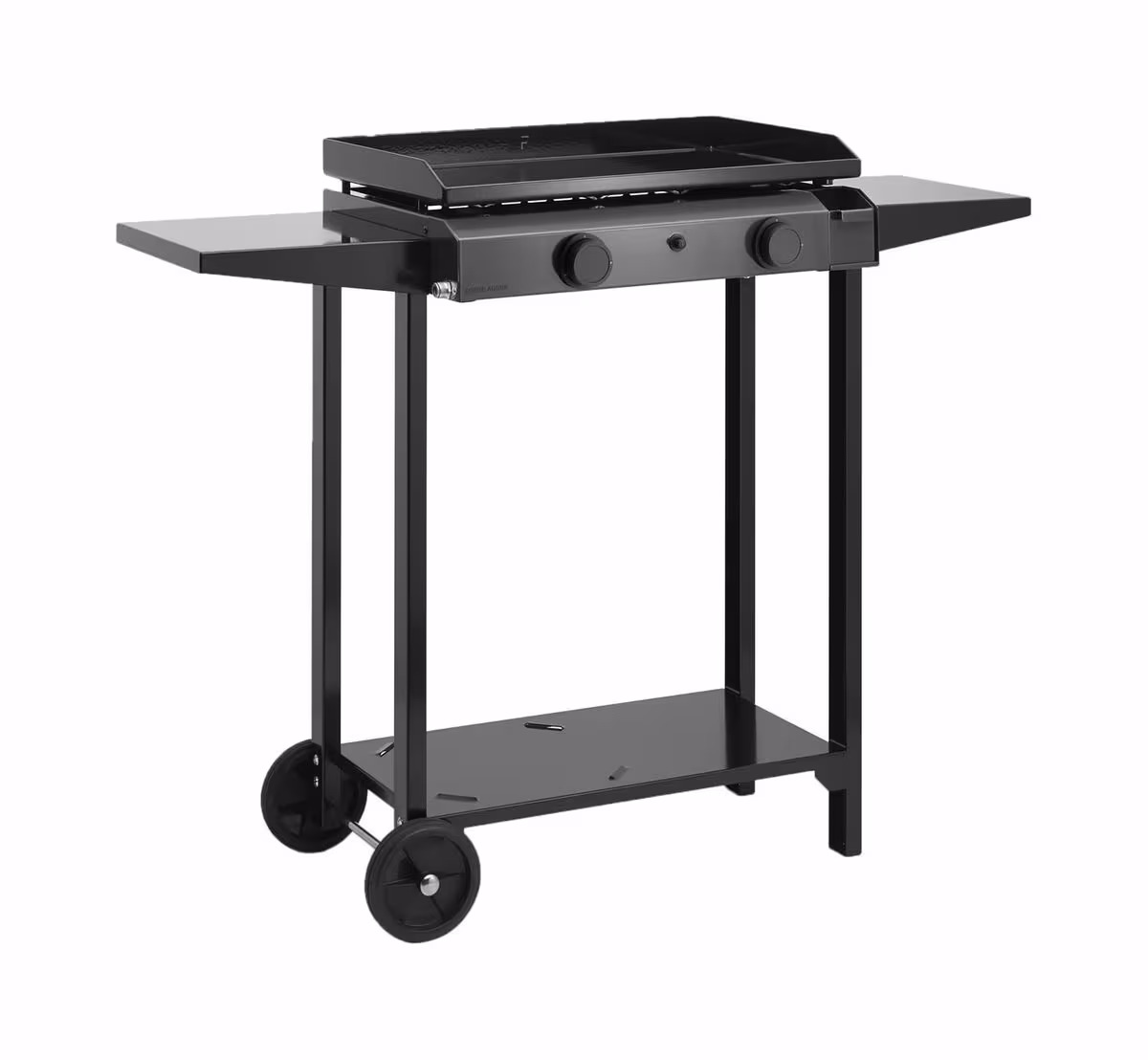 Forge Adour Rollwagen "Base", Stahl, 60 cm – Grill Ablage/Grill Rollwagen/Grill Erweiterung – schwarz