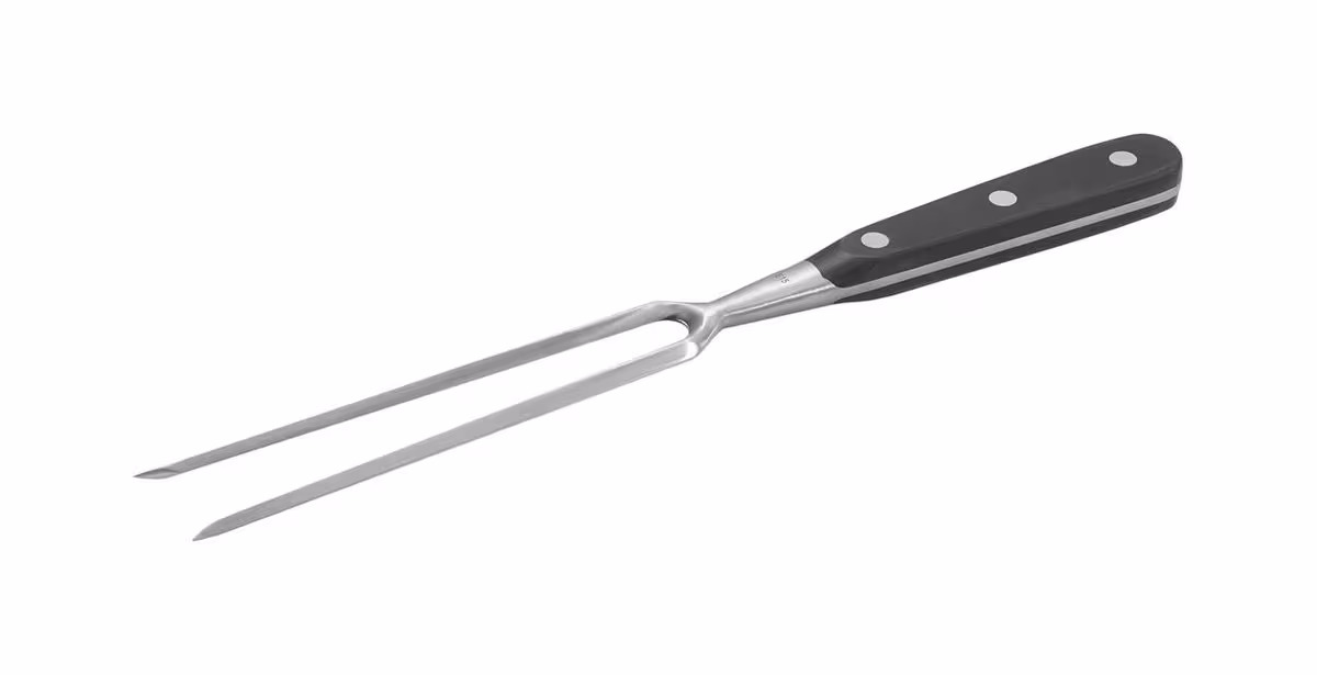 Forge Adour POM Fleischgabel kurz Edelstahl Grillwerkzeug – Grillzange/Grillbesteck – schwarz