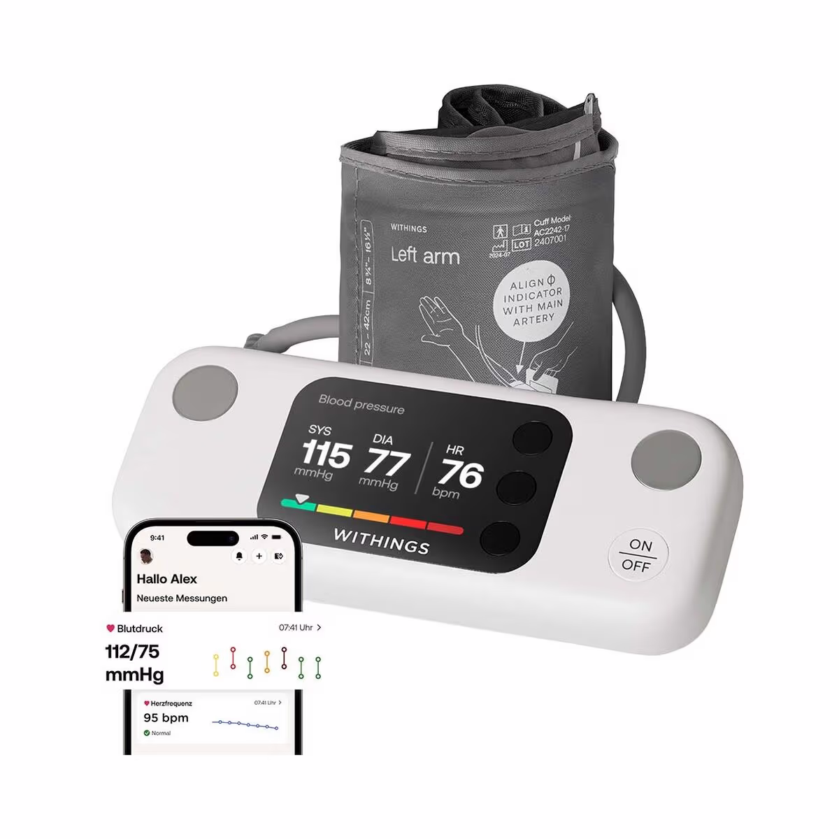 Image of Withings BPM Vision Blutdruckmessgerät – Blutdruckmessgerät/Herzfrequenzmessgerät – weiss