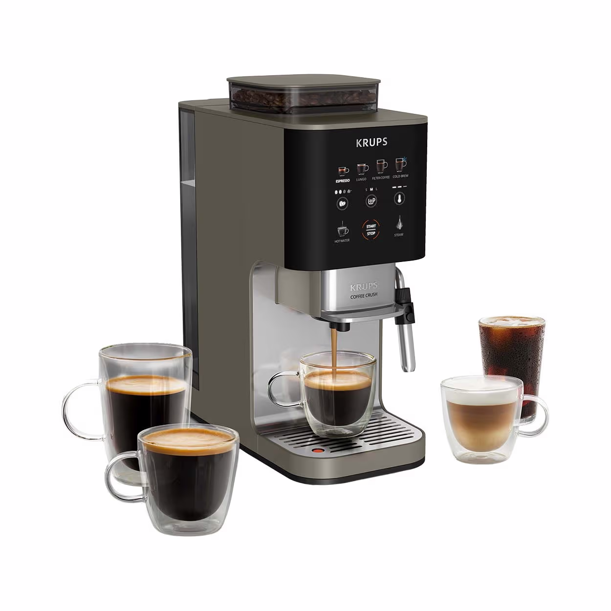 Image of Krups COFFEE CRUSH EXPERIENCE Kaffeevollautomat – champagner