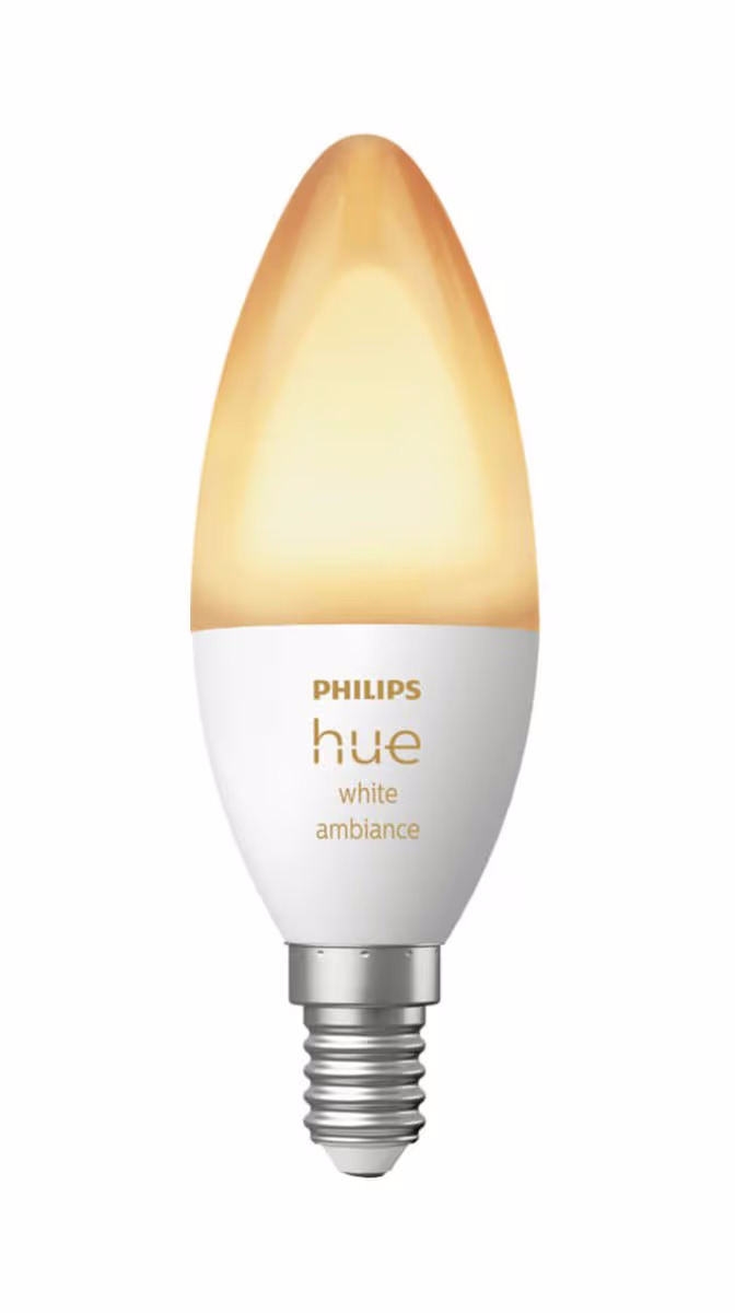 Philips Hue Lampe Kerze White Ambiance E14 (4 W) – 1 Stück LED-Lampe – LED/Leuchtmittel/Glühbirne