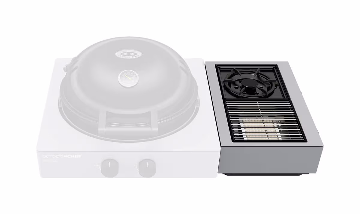 OUTDOORCHEF Blazing-/Cooking Zone Kit Plus 50mbar Arosa Series – Grill Ablage/Grill Rollwagen/Grill Erweiterung