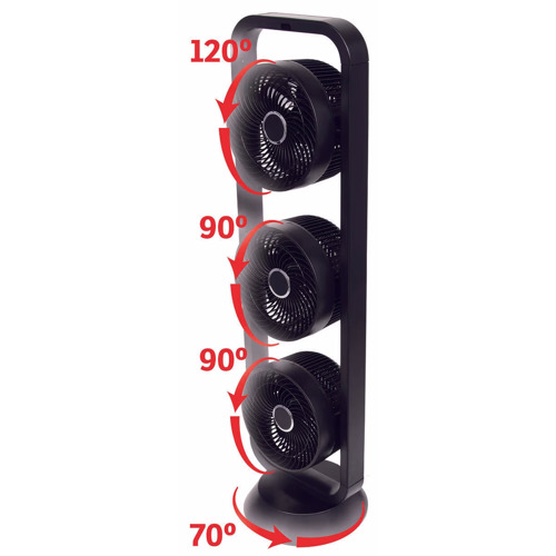 Sonnenkönig Vind 3 schwarz Standventilator – Standventilator/Bodenventilator