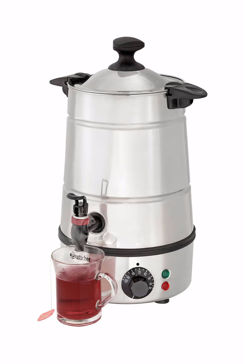 Bartscher Heisswasser-Spender 5 Liter – Gastro Kaffeemaschine/Gastro Getränkespender – edelstahl / schwarz