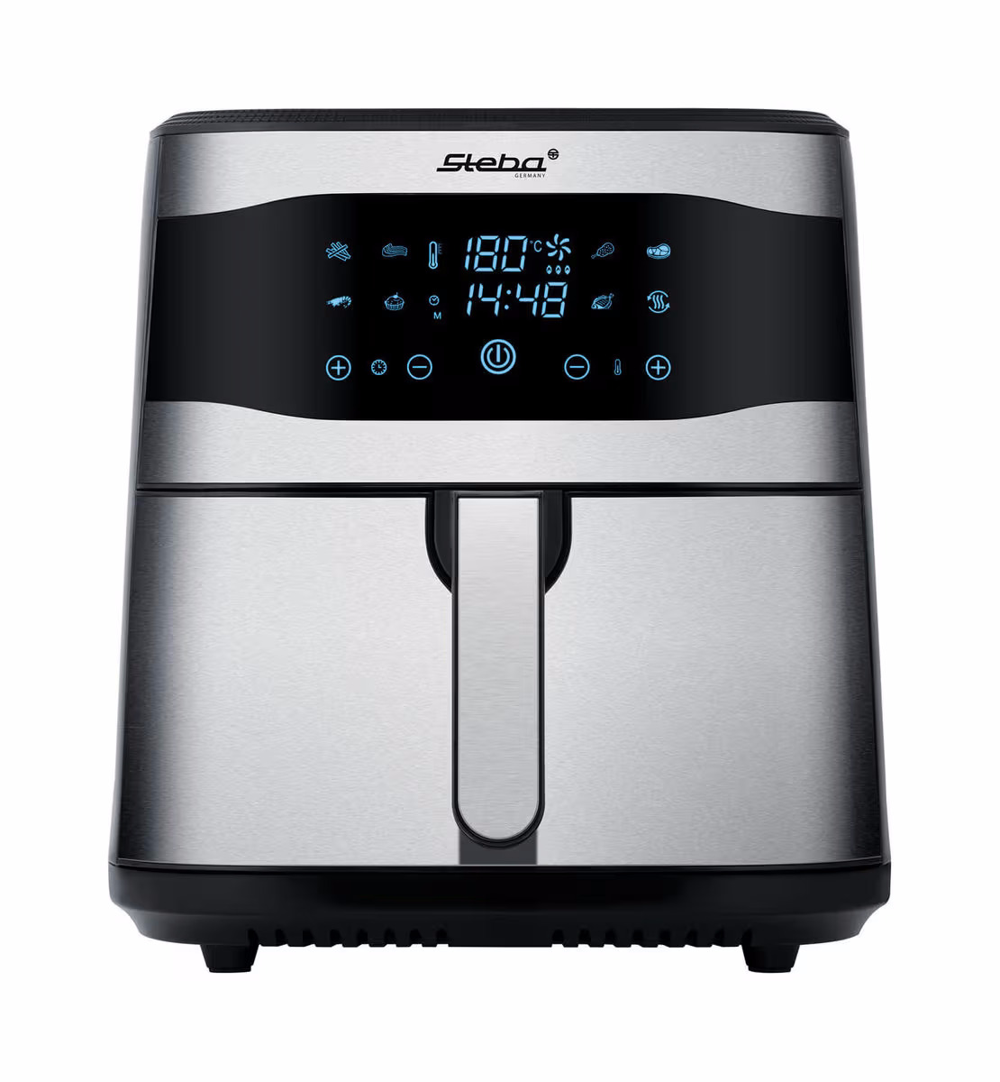 Steba Heissluftfritteuse HF 8000 Family – Airfryer - Friteuse – edelstahl / schwarz