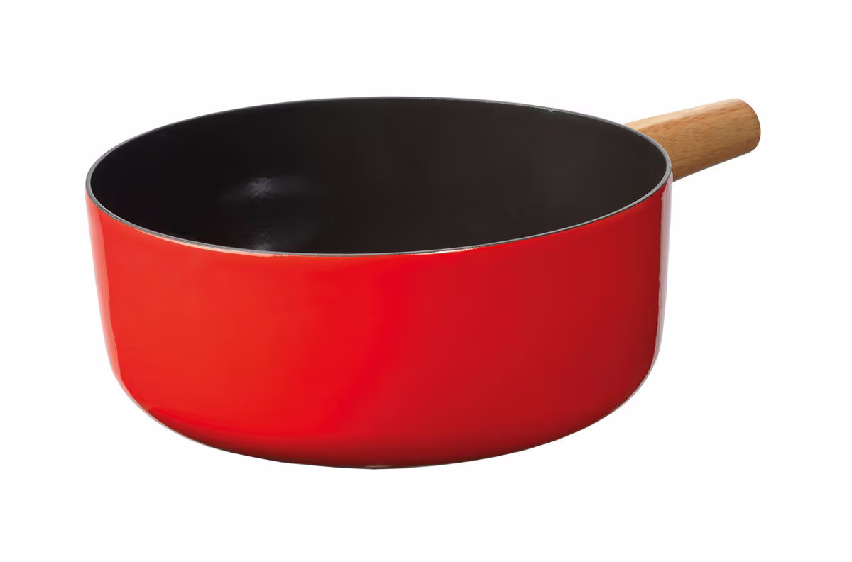 Stöckli Käsefonduecaquelon Emotion – Fondue Caquelon – schwarz / rot