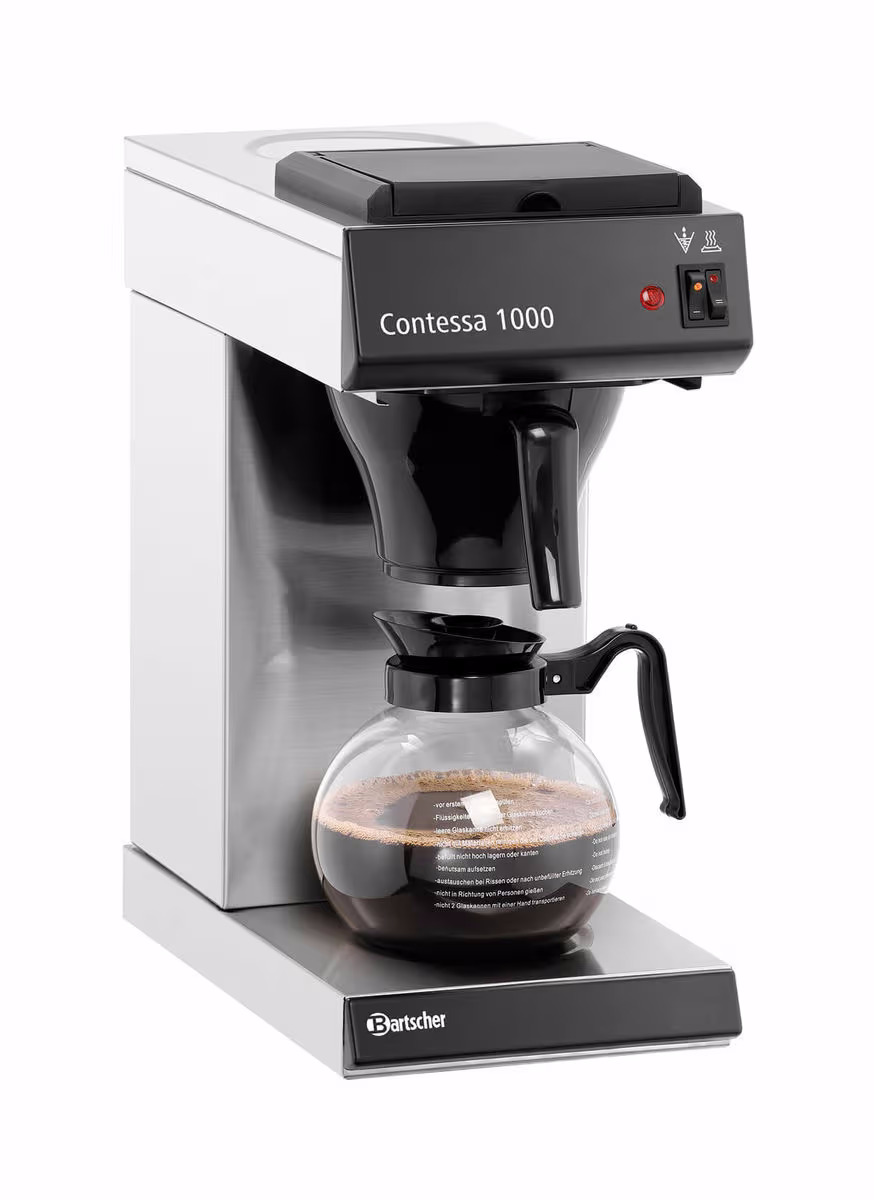 Bartscher Kaffeemaschine Contessa 1000 Gastro Kaffeemaschine – Gastro Kaffeemaschine/Gastro Getränkespender – edelstahl