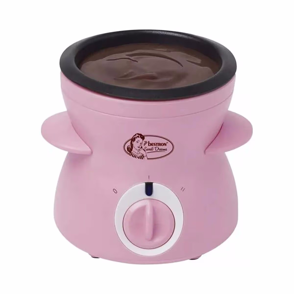 Bestron Kompaktes Schokoladenfondue/Schmelzer DCM043P Schokoladenfonduer – Schokofondue – pink