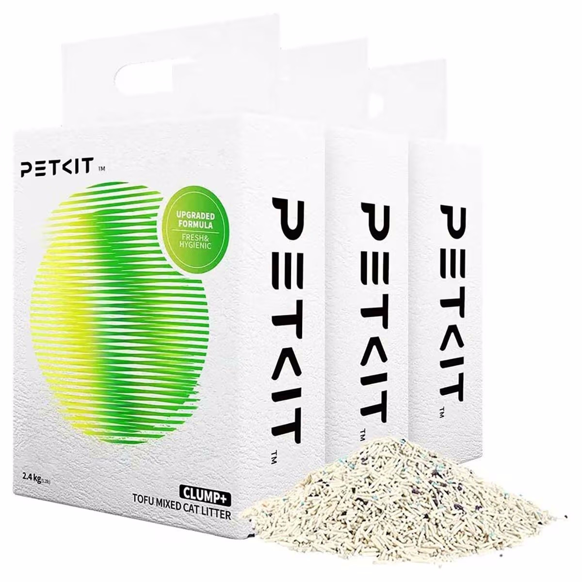 PETKIT Clump+ Tofu Mixed Cat Litter 3-Pack Katzenstreu – Tierbedarf – beige