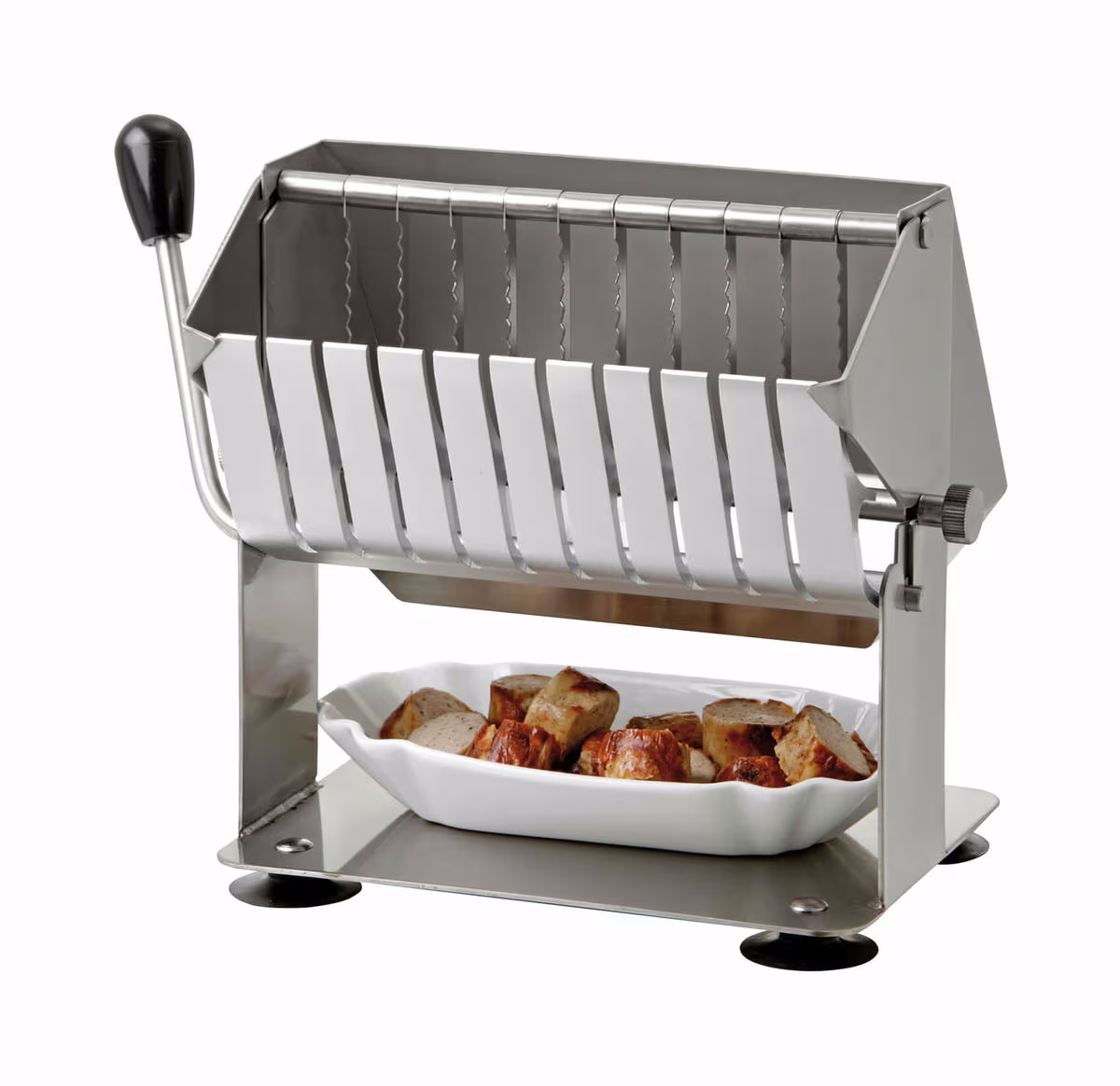 Bartscher Hand-Currywurst-Schneider – Gastro Aufschnittmaschine, Mixer & Küchenmaschine – edelstahl