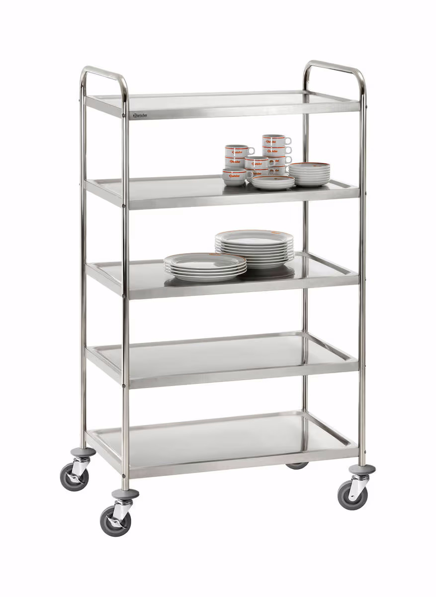 Image of Bartscher Servier-/Transportwagen TS500 - 5 Borde – Gastro Inventar/Gastro Einrichtungen – edelstahl