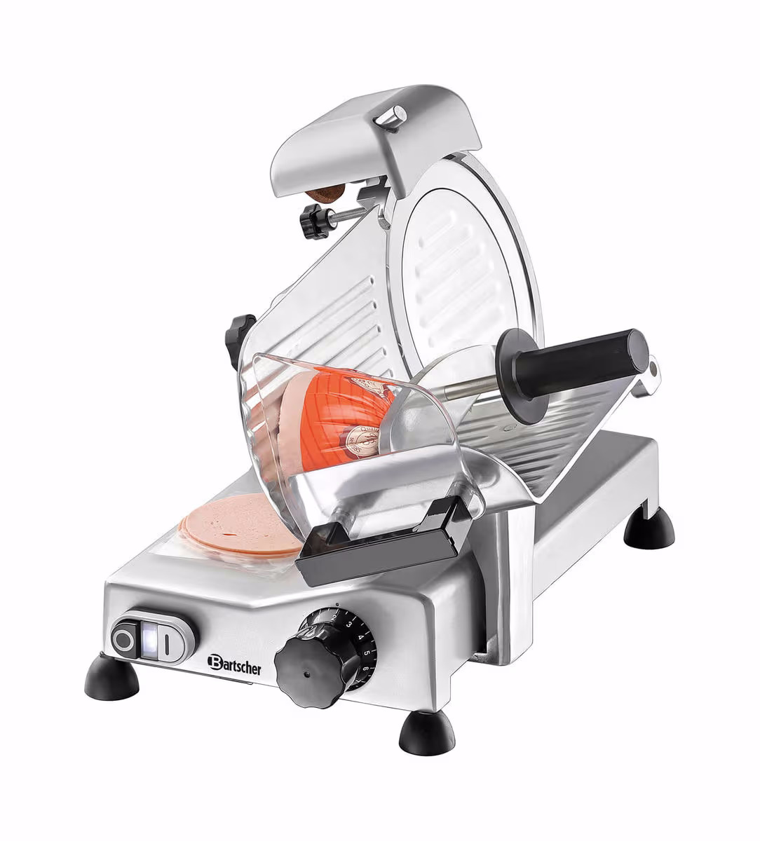 Bartscher Aufschnittmaschine 195 Plus Gastro Aufschnittmaschine – Gastro Aufschnittmaschine, Mixer & Küchenmaschine – silber