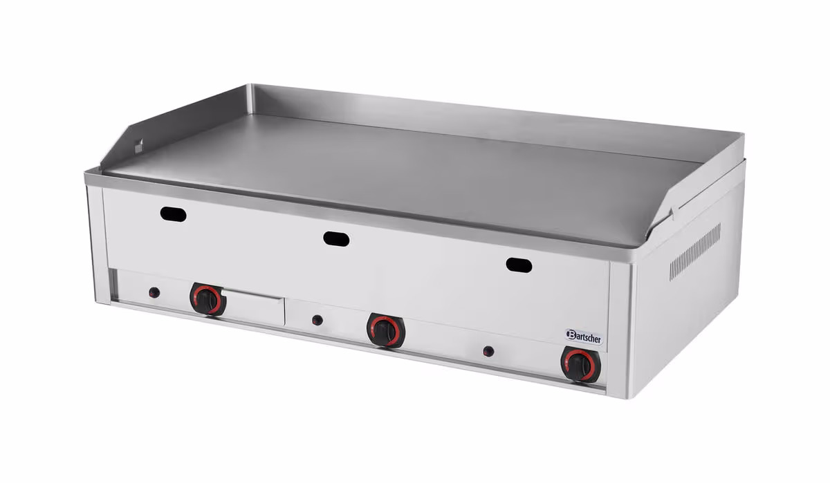 Bartscher Gas-Griddleplatte 970, Guss mit Flüssiggasanschluss – Gastro Grill/Griddleplatte – edelstahl