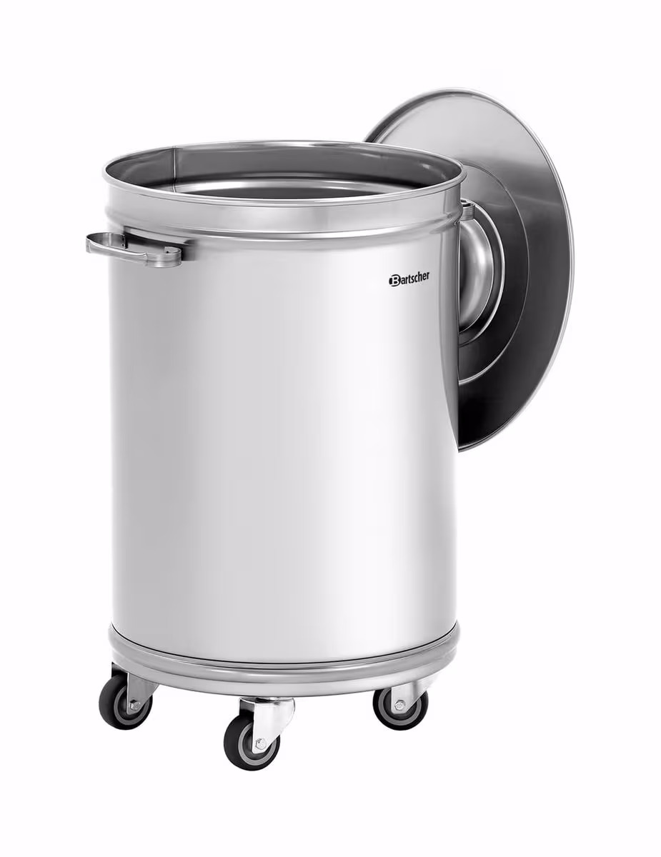 Bartscher Abfalleimer 56 Liter – Gastro Inventar/Gastro Einrichtungen – silber
