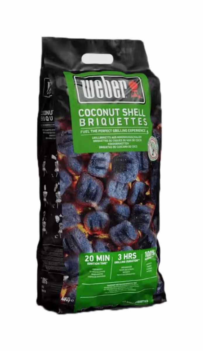 Image of Weber Kokosnussschalen-Briketts 4 kg – Weber Holzkohle/Briketts/Grill Anzünder