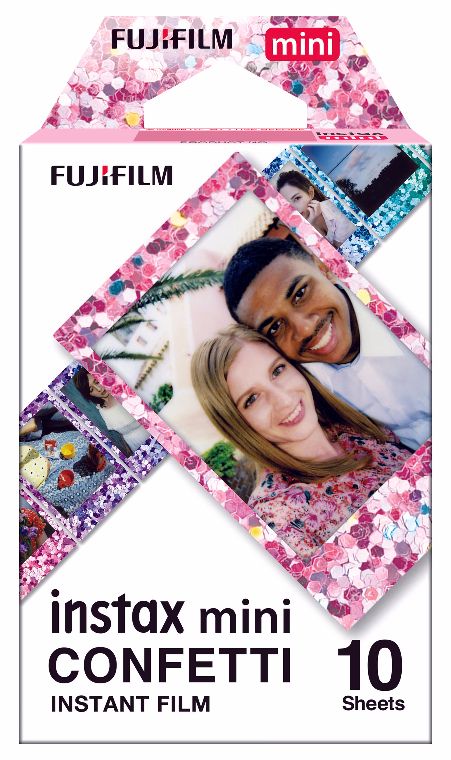 Fujifilm InstaxMini Film Confetti Film Sofort-Bild – Sofortbildkamera/Polaroid Kamera – bunt