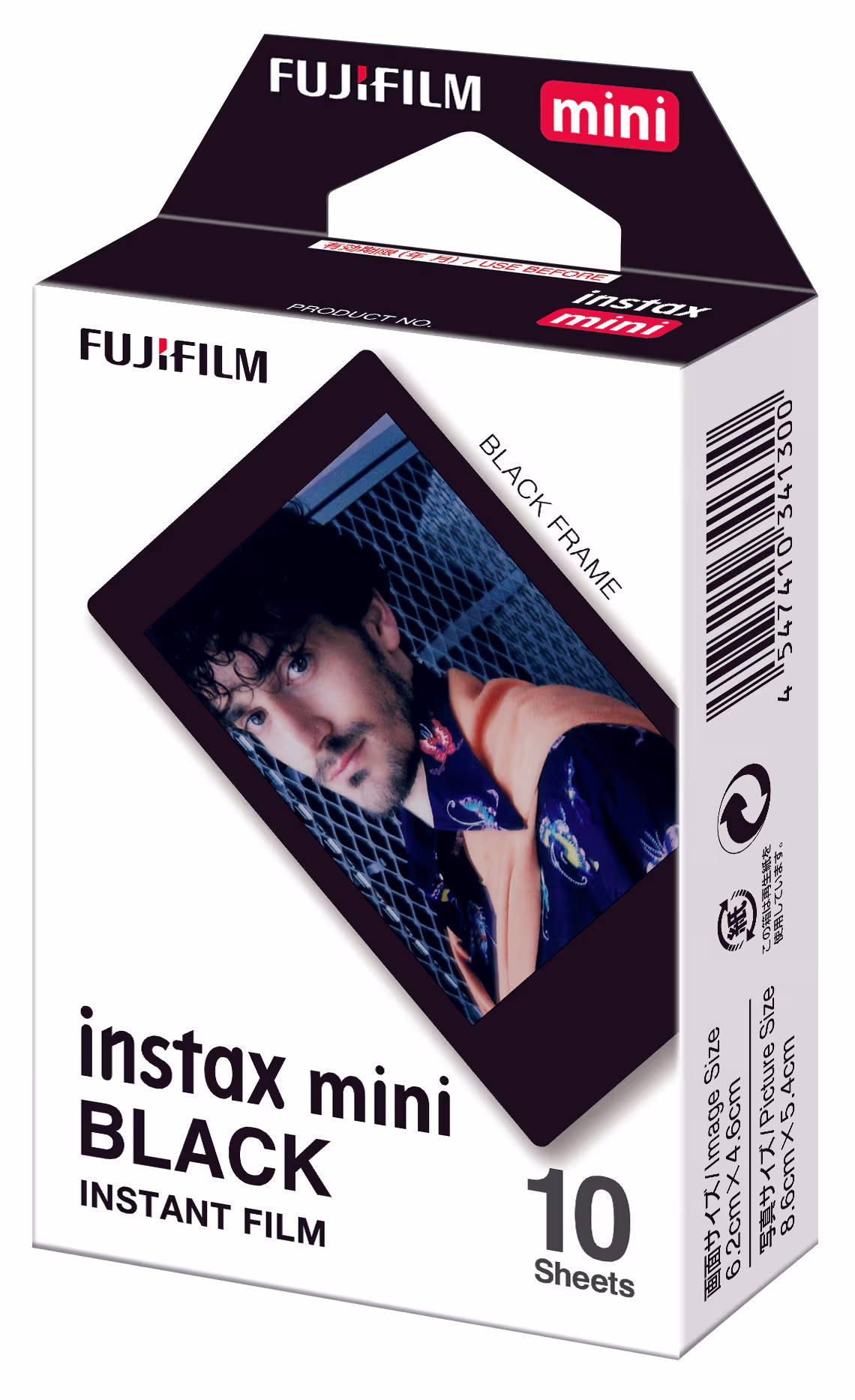 Fujifilm Instax Mini Black Frame 10 Fotos Film Sofort-Bild – Sofortbildkamera/Polaroid Kamera – schwarz