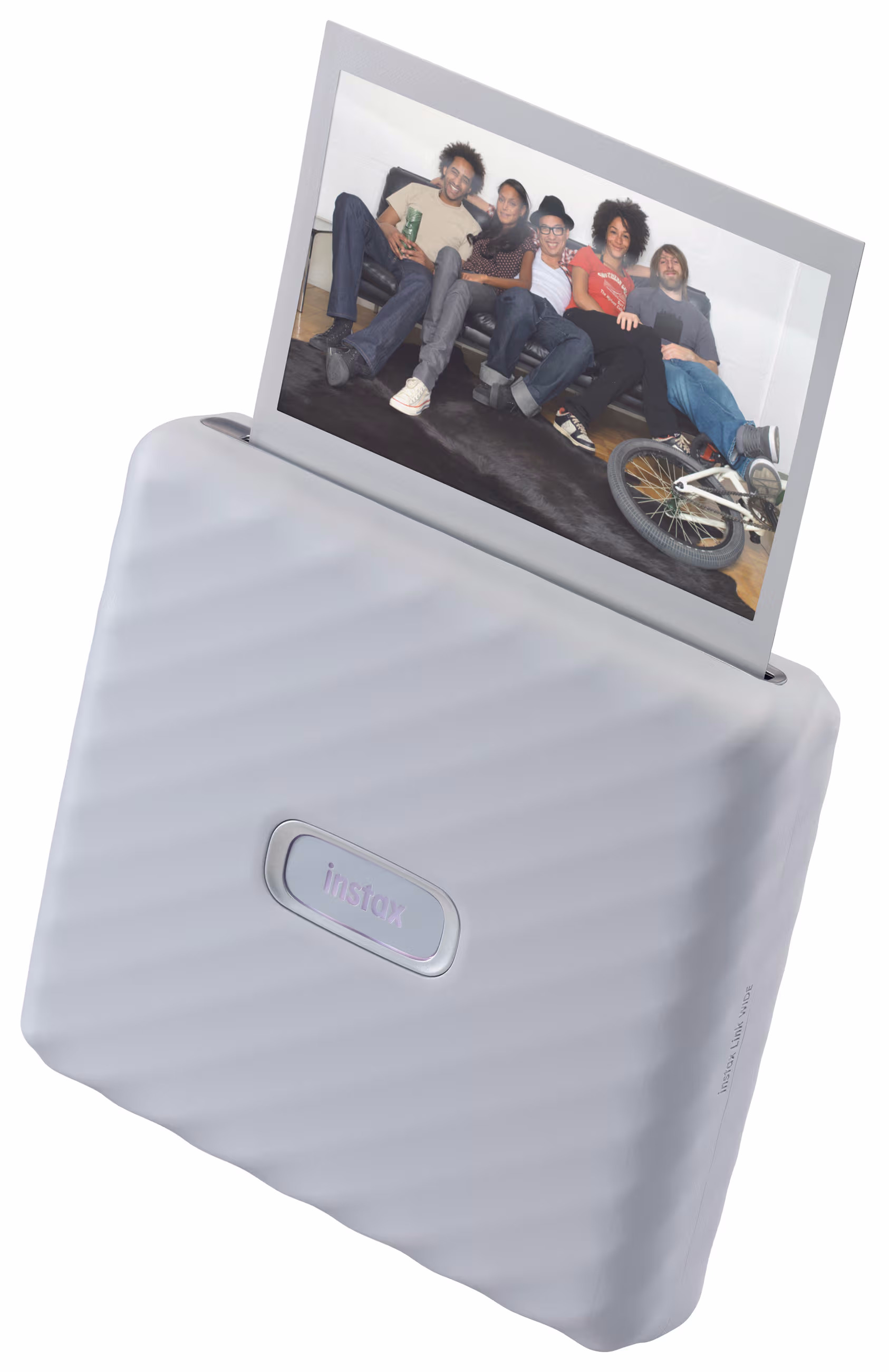 Fujifilm INSTAX Link WIDE Ash White Mobile Printer – Sofortbildkamera/Polaroid Kamera – weiss