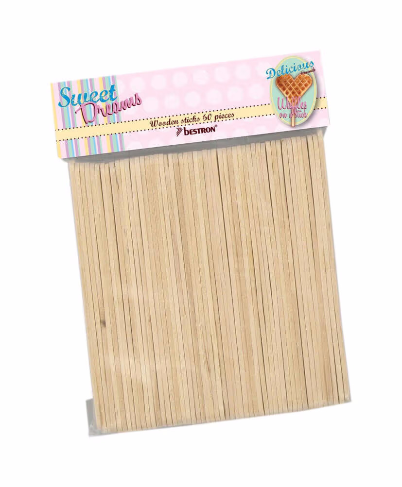 Bestron DST60 Hölzerne Stäbchen – Backutensilien/Backform – natur