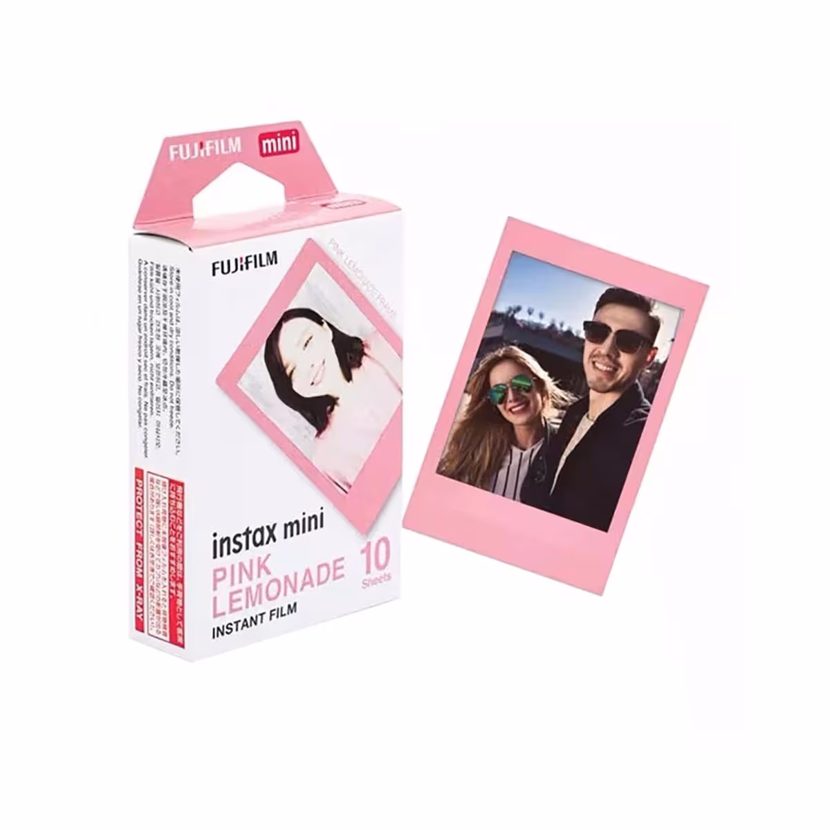 Fujifilm INSTAX Mini Pink Lemonade 10 Fotos Film Sofort-Bild – Sofortbildkamera/Polaroid Kamera