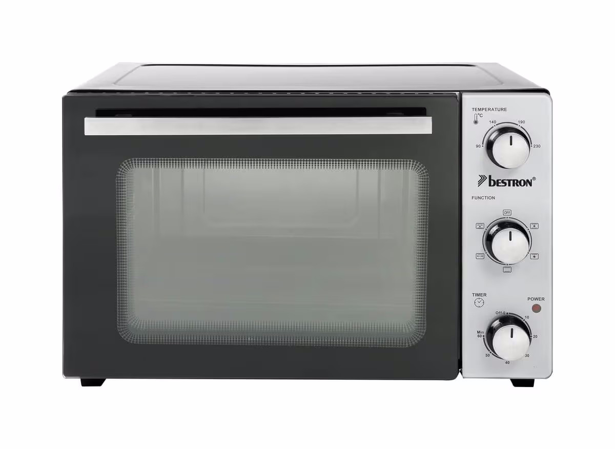 Bestron AOV31 Grill-Backofen – Mini Backofen – schwarz / silber