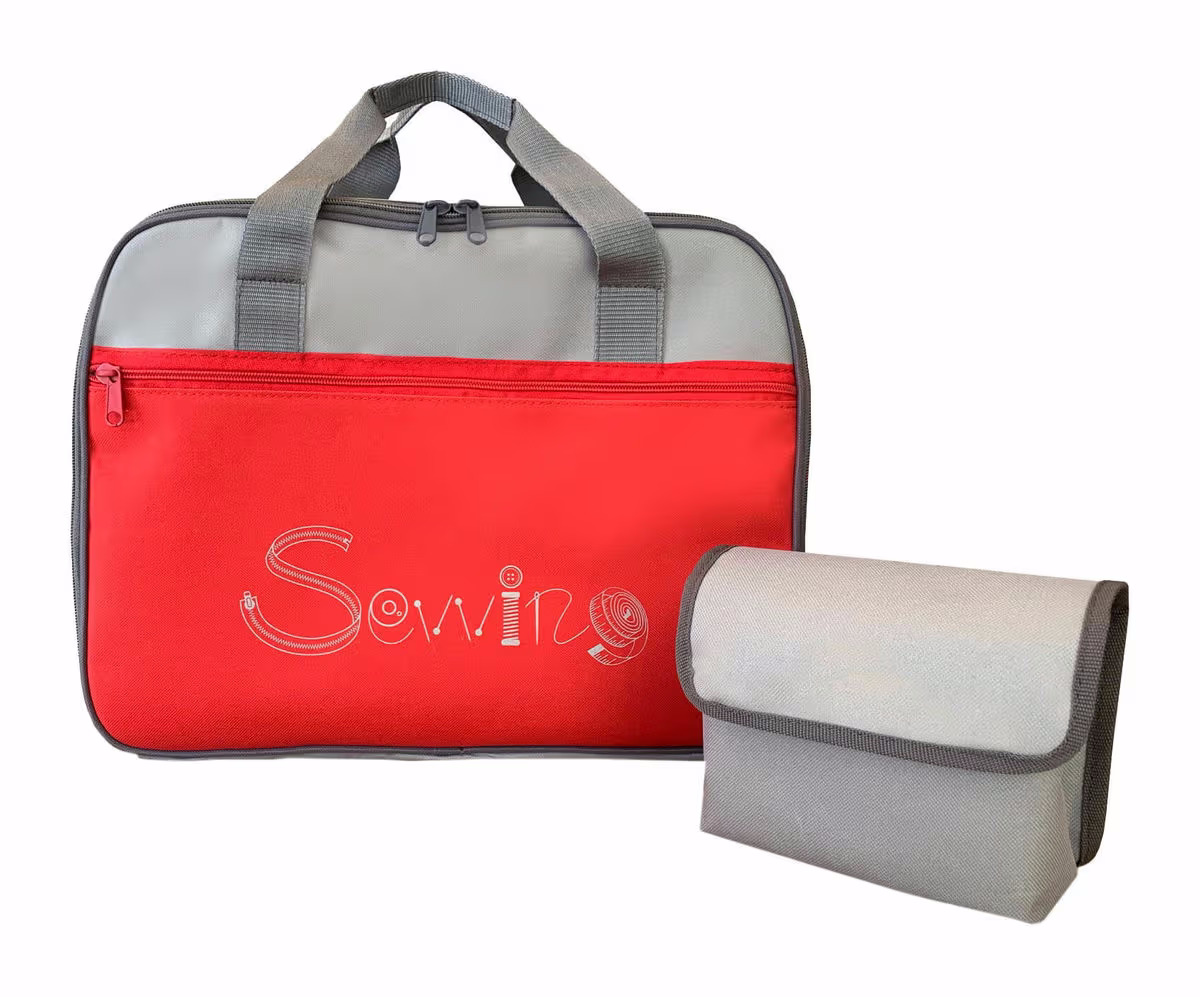 Veritas Tasche rot grau Nähmaschinen-Tasche – Bügeln Zubehör/Nähen Zubehör