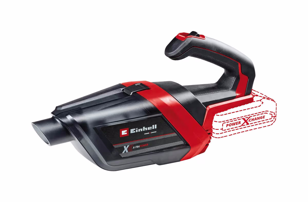 Image of Einhell – EIN TE-HV 18/06 Li - Solo Akku-Handstaubsauger – Akku Staubsauger/Besenstaubsauger – schwarz / rot