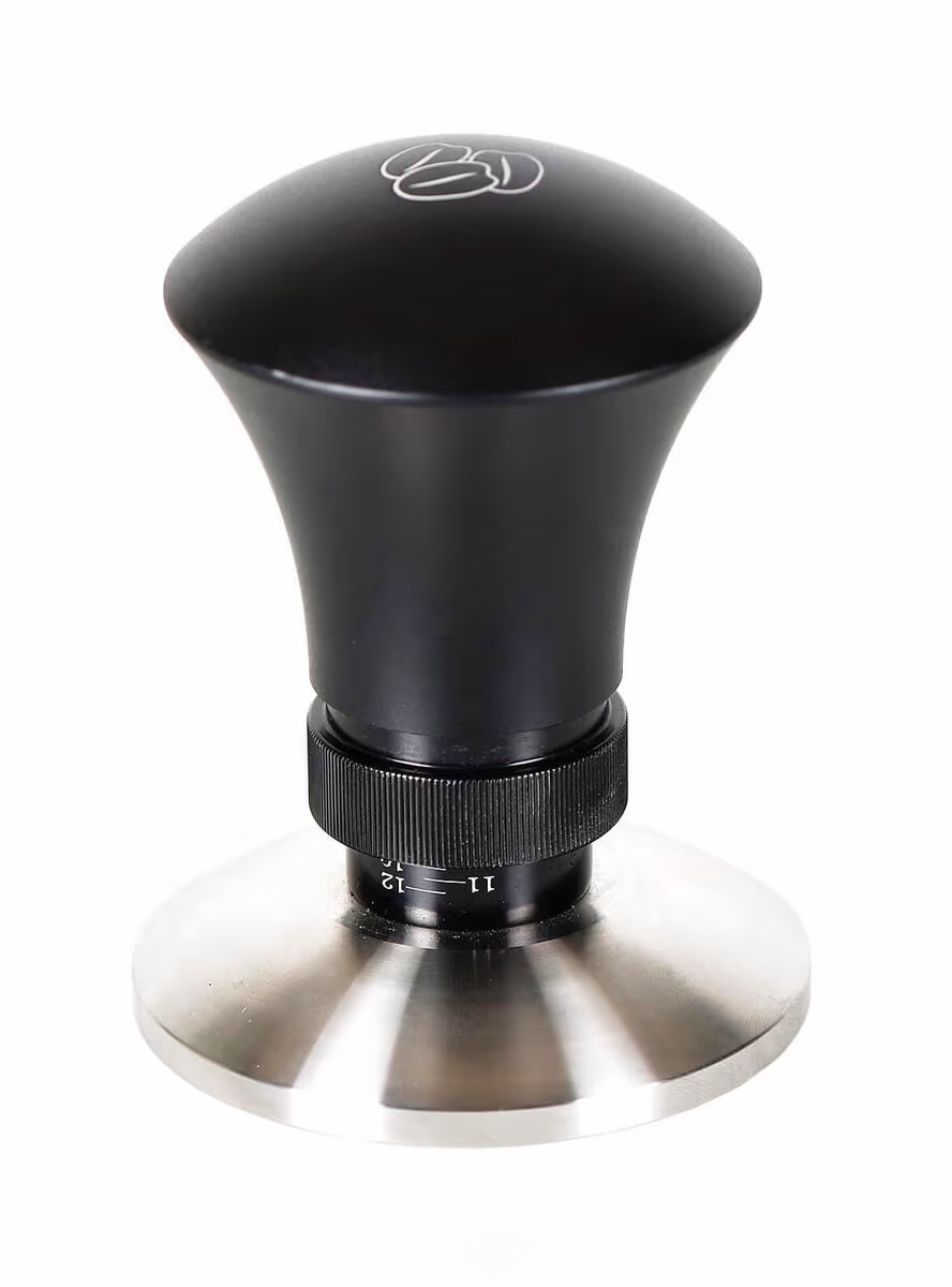 Image of 3 Beans Druck Tamper Höhenverstellbar – Siebträgermaschine Zubehör – schwarz