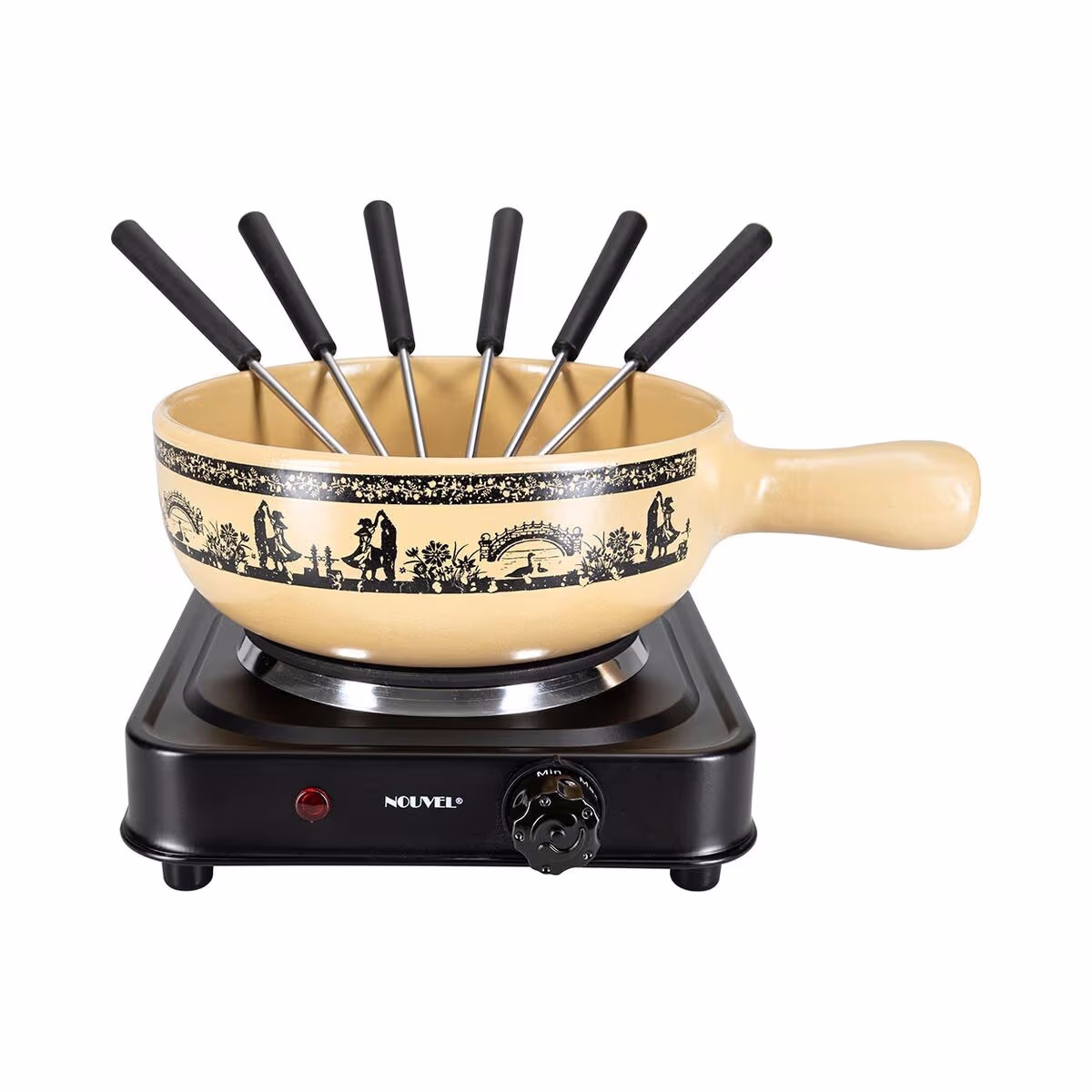 Nouvel Fondueset Paartanz Fondue – Fondue Set – schwarz