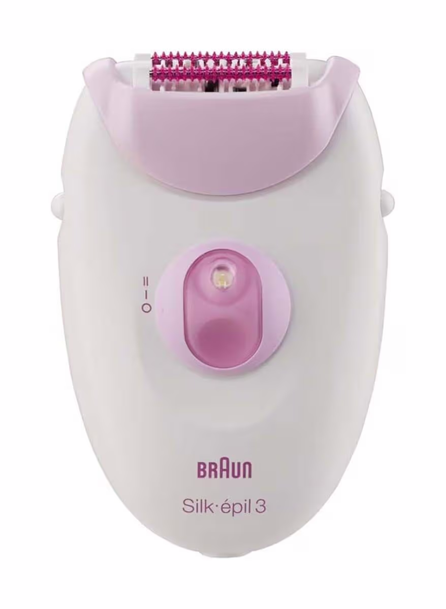 Image of Braun Silk-épil 3 SE3-000 Epilierer – white / pink