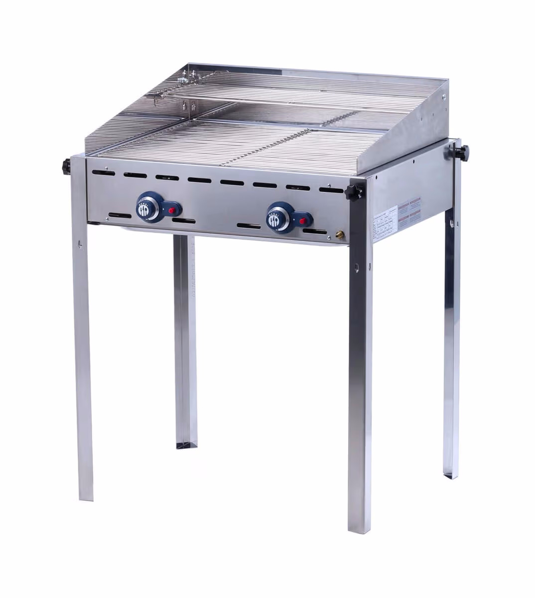 Hendi Grillsystem Green Fire Grillsystem mit 2 Brennern – Gastro Grill/Griddleplatte – edelstahl