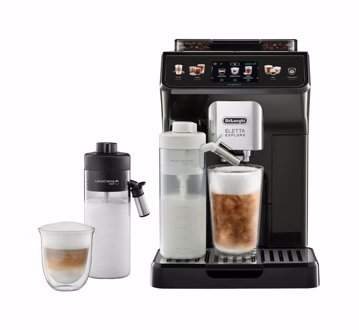 De Longhi ECAM450.65.G Eletta Explore Vollautomat – Kaffeevollautomat – dunkelgrau